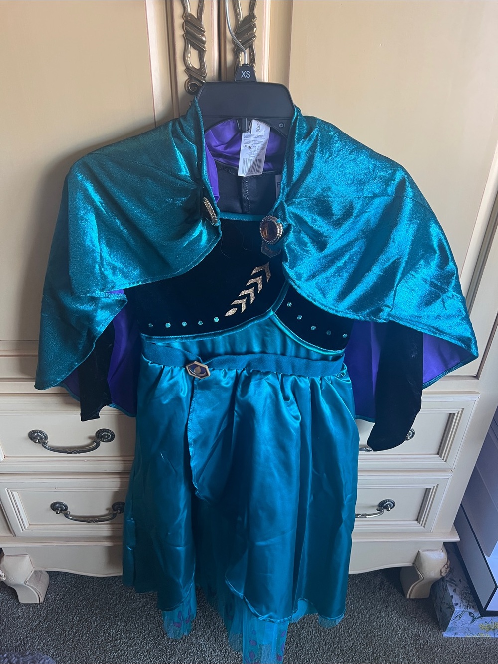 Disney Teal and Purple Princess Dress with Cape